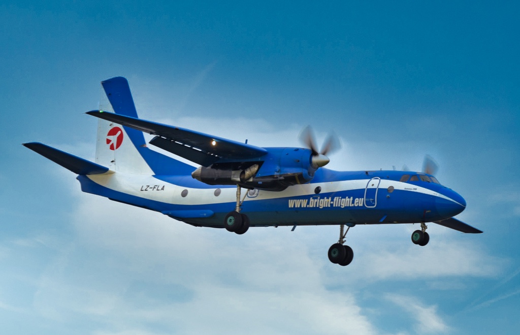 Antonov An-26 of Bright Flight, Registration No. LZ-FLA